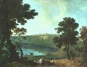 Richard  Wilson Lake Albano and Castel Gandolfo oil painting